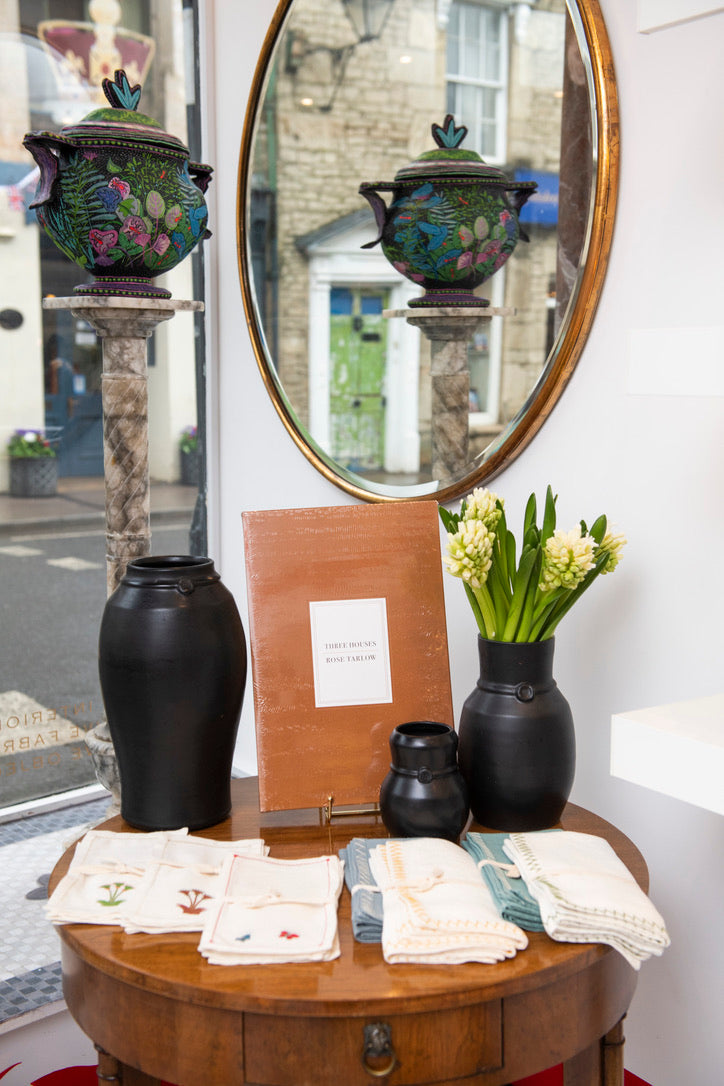 Nicholas Newcomb Banded Vase in Matte Black, Small