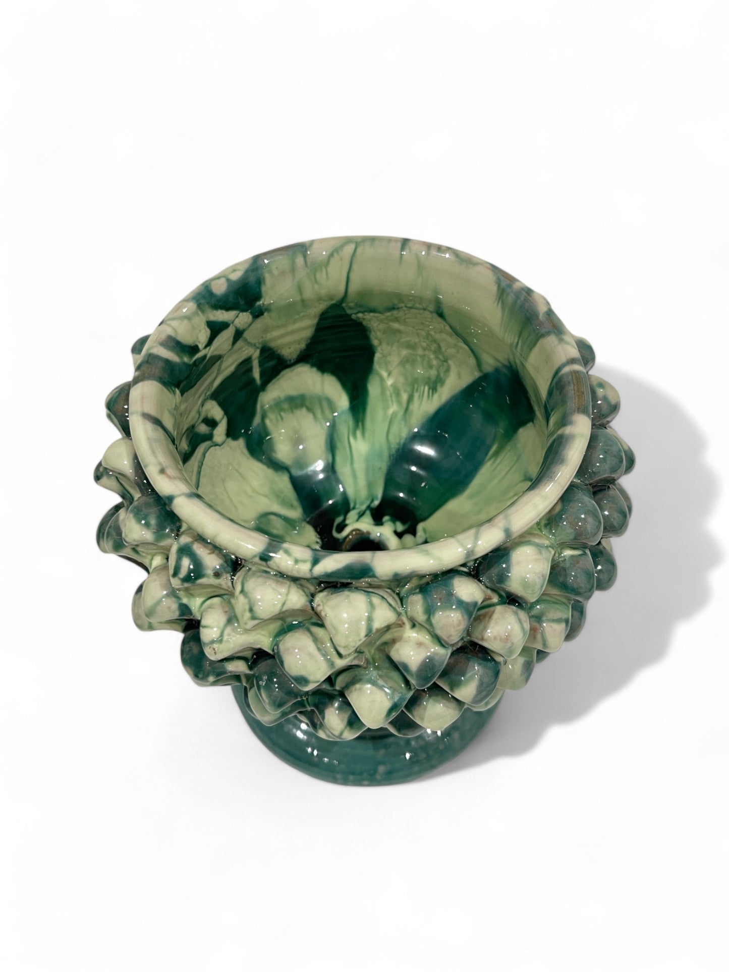 Medium Sicilian Pine Cone Pedestal Bowl, 20 cm