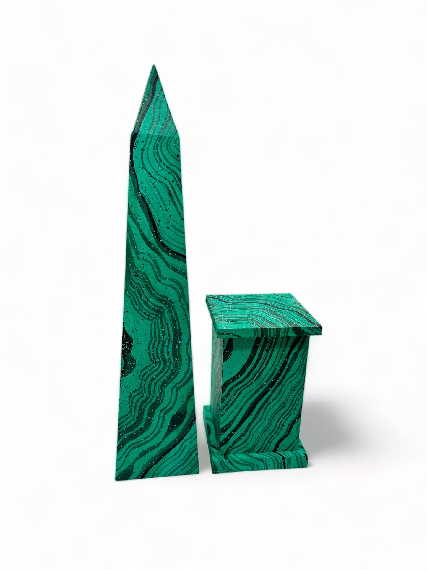 Decorative Malachite Obelisk