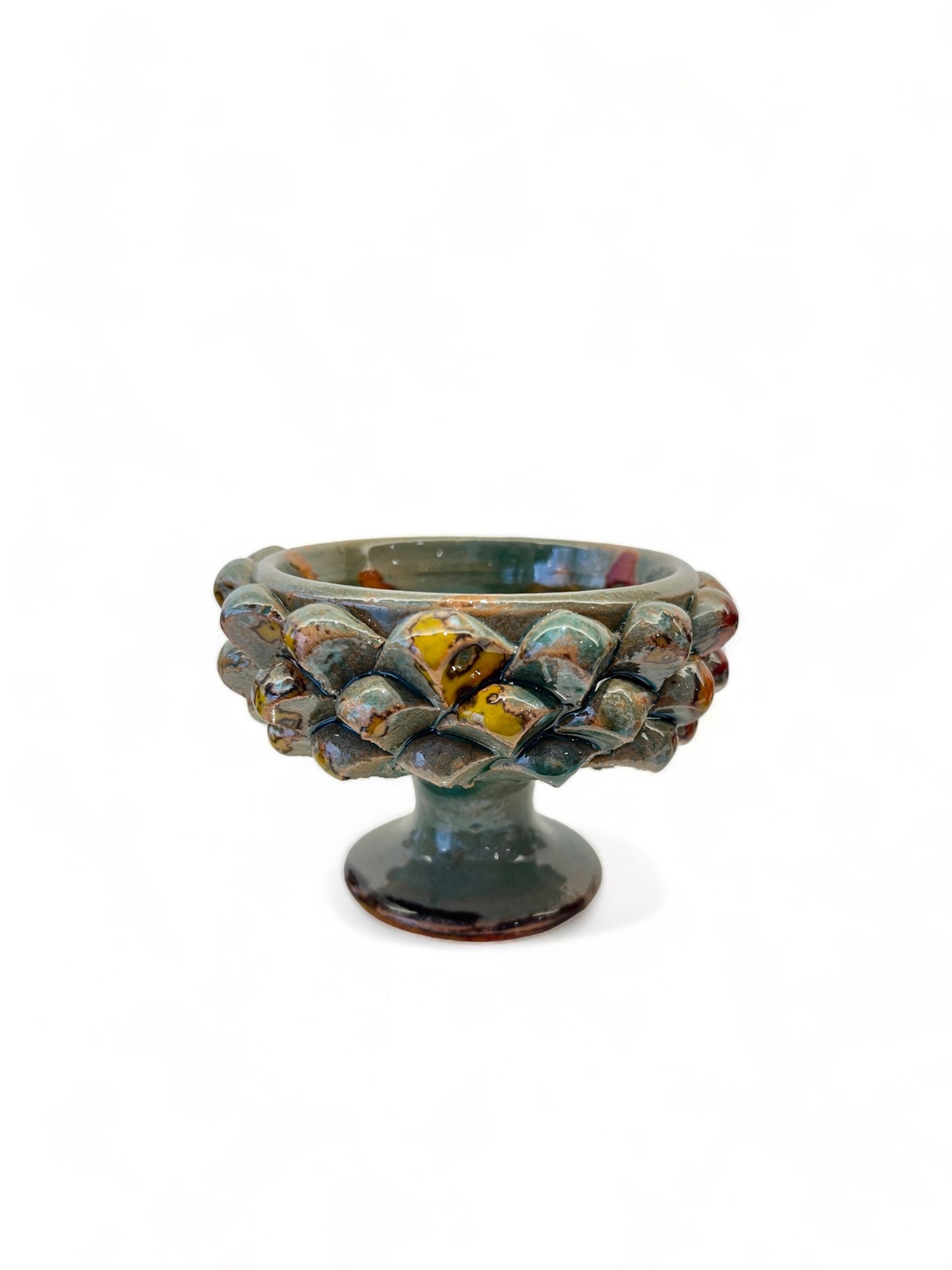 Mini Sicilian Pine Cone Pedestal Bowl, 7 cm