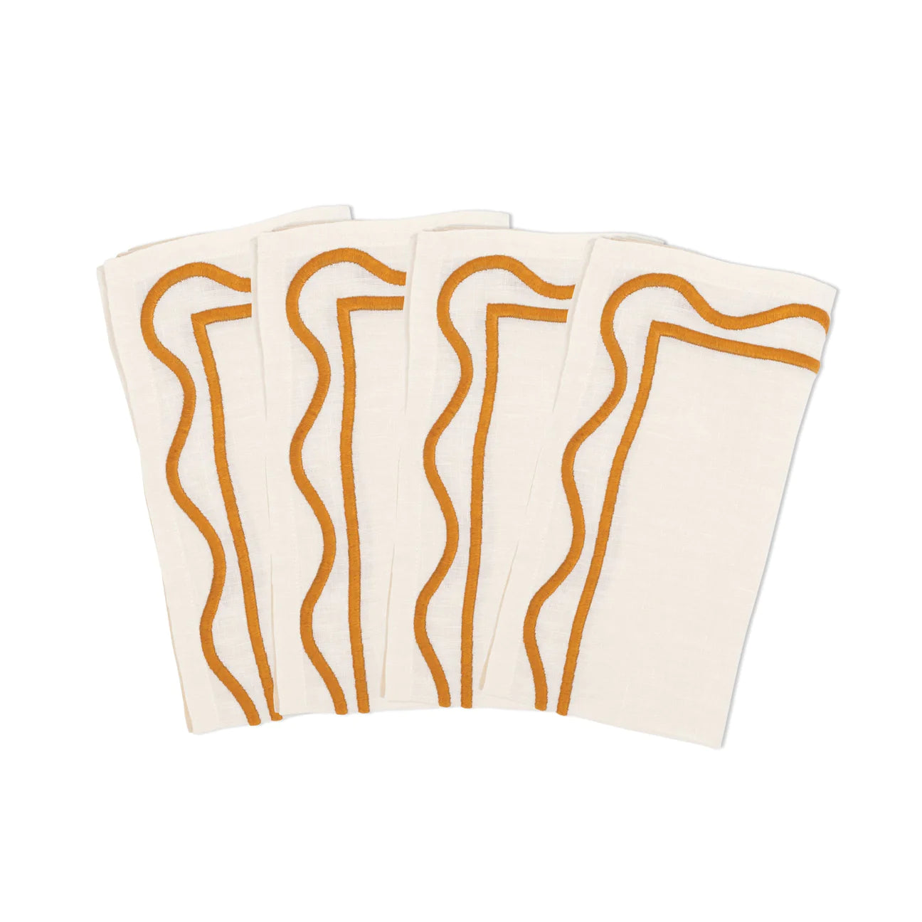 Colorblock Embroidered Napkins, Set of 6