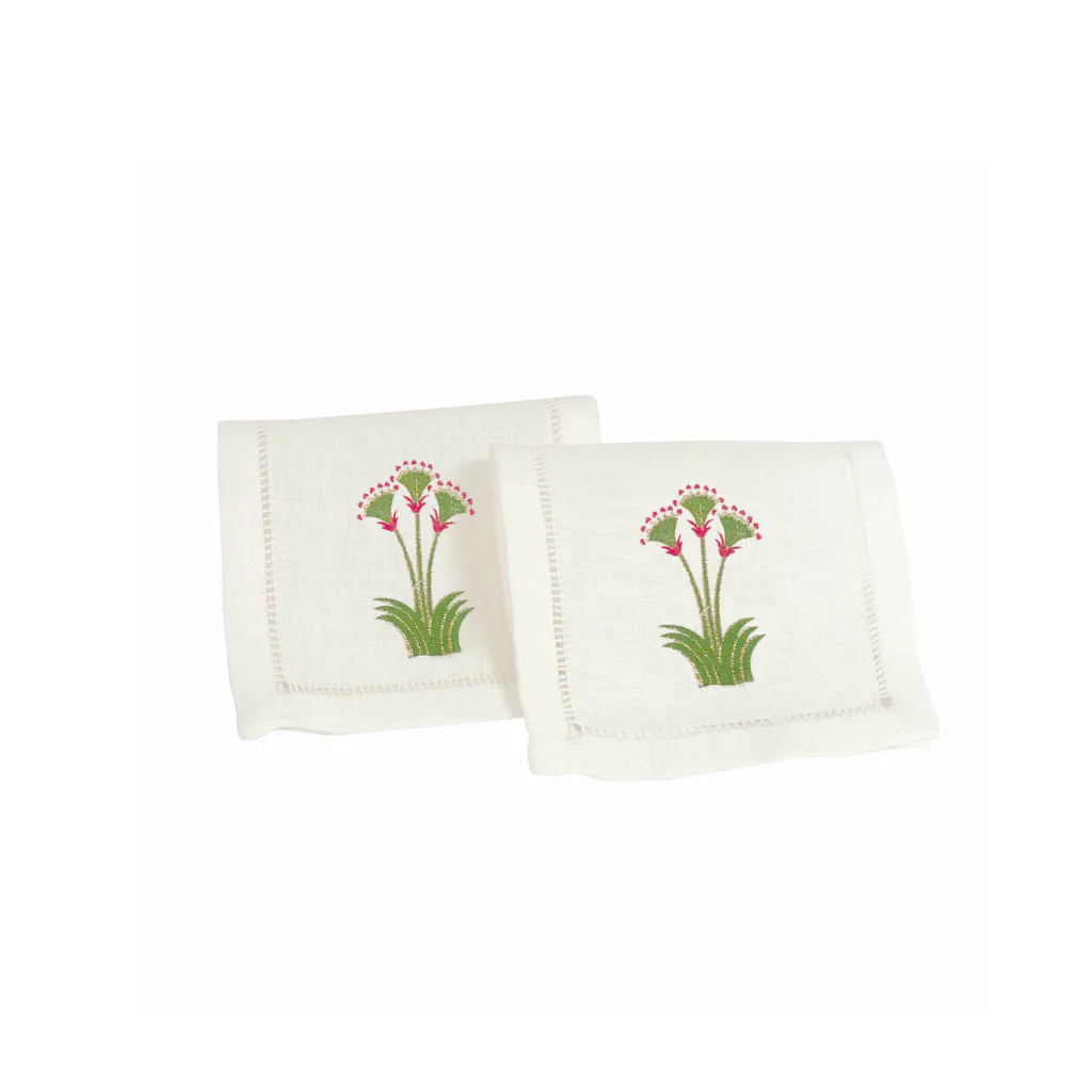 Lotus Nile Cocktail Napkins, Set of 4