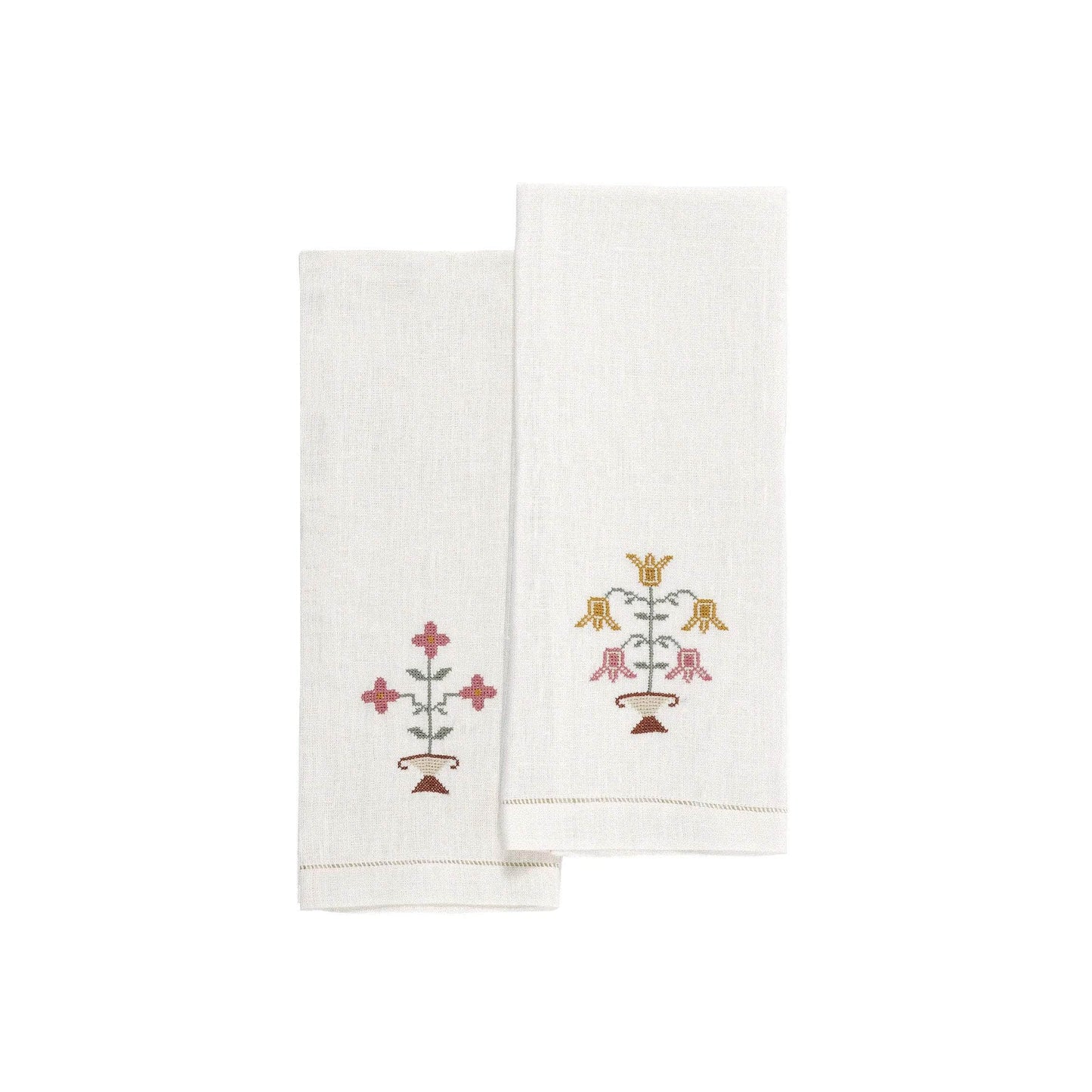 Ottoman Vase Guest Hand Towel, Set of 2