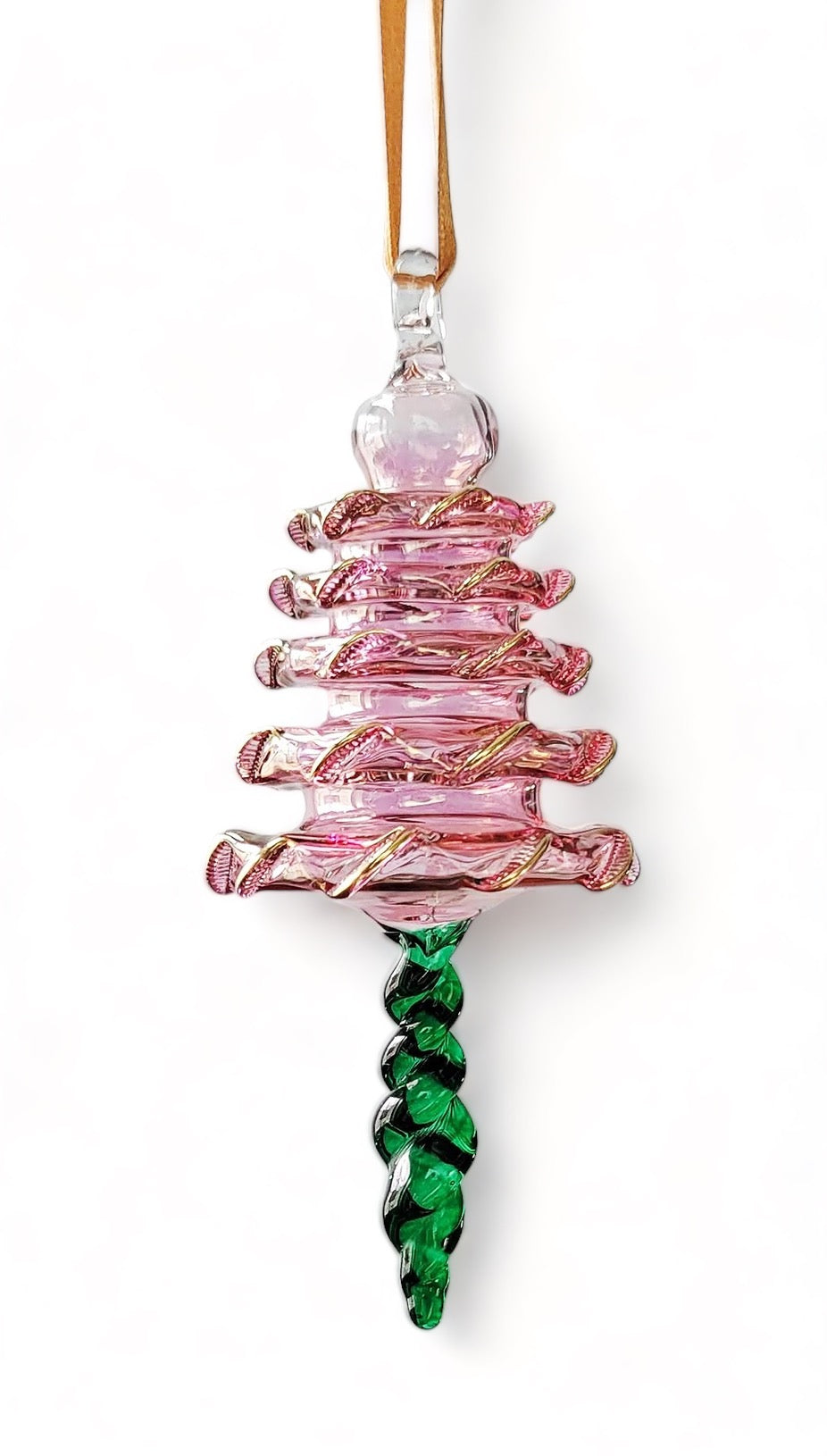 Christmas Tree Hand-Blown Glass Ornament