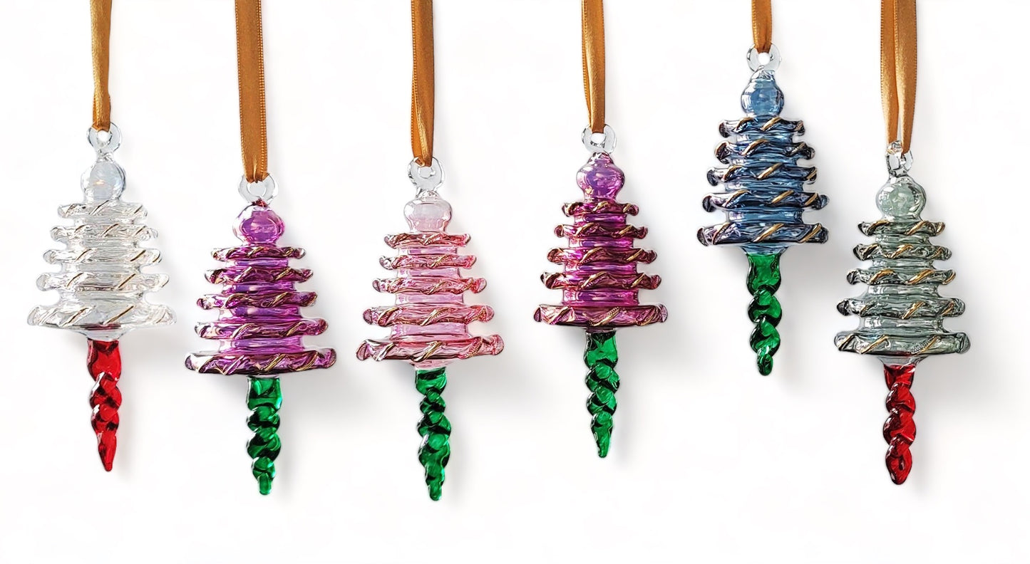 Christmas Tree Hand-Blown Glass Ornament