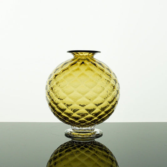 Hand Blown Glass Optic Vessel Sphere